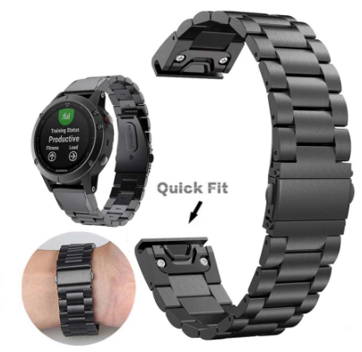 Pulso-Correa-Acero-Garmin-Fenix-5-6-22mm.png Pulso Acero Garmin Fenix 5 - 6 (22mm). Correa en Acero Inoxidable para Reloj Garmin Fenix segura, duradera y cómoda.