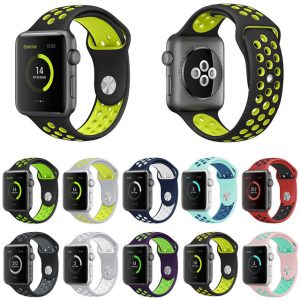 Pulso Tipo Nike en Silicona Premium para Apple 38/40 42/44mm. Pulso deportivo de moda para tu reloj inteligente.